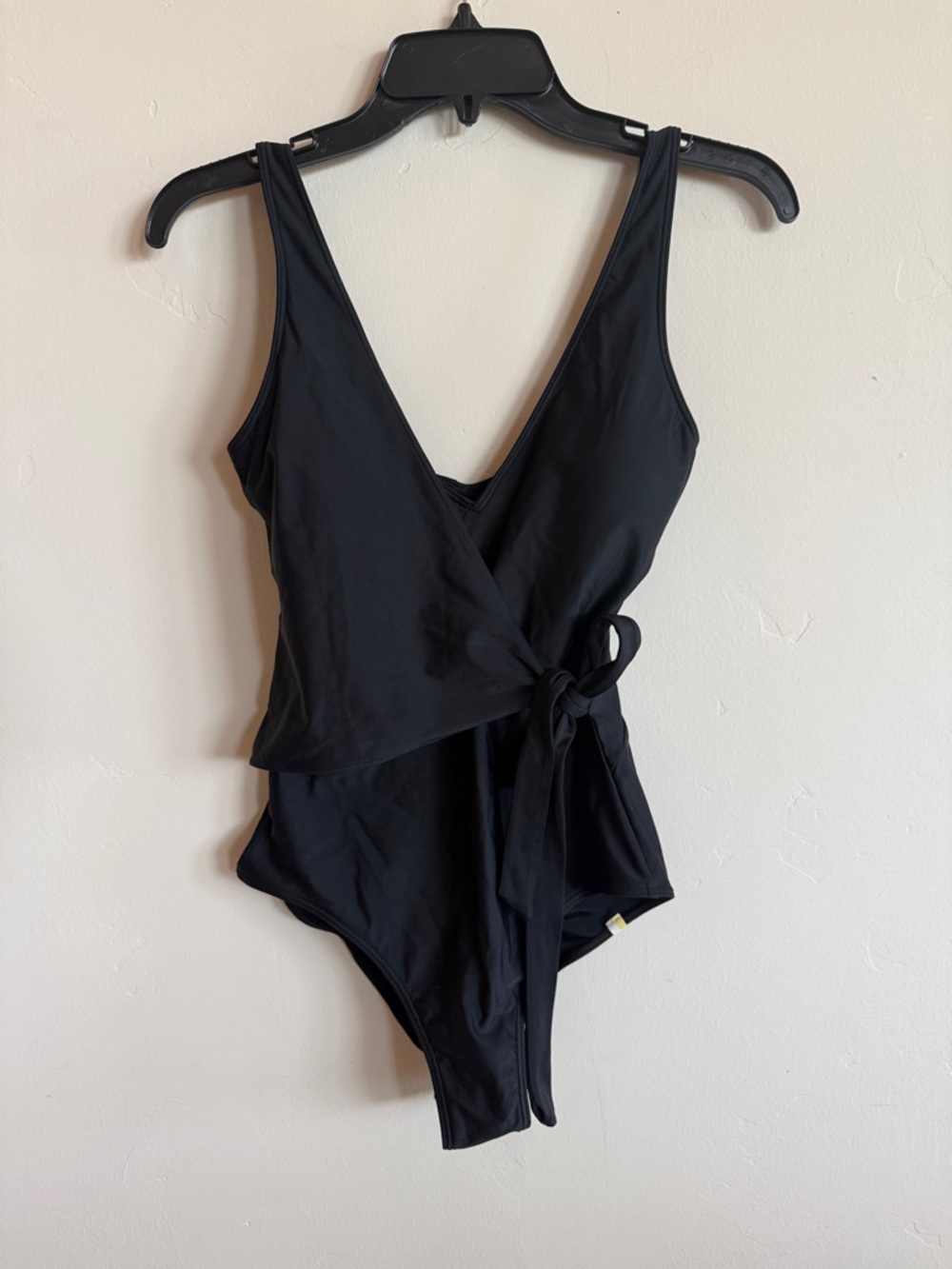 summersalt Black Wrap-Front Kids One-Piece Bodysuit